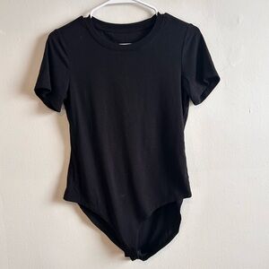 Black Crew Neck T-Shirt Bodysuit